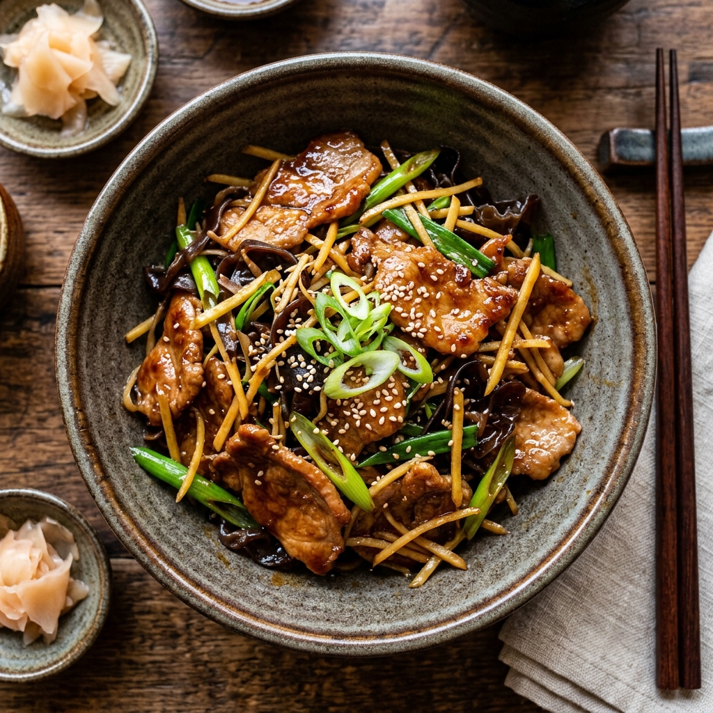 Porc au gingembre mijoté